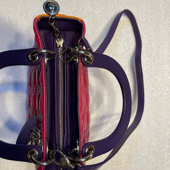 Dior Tri color Cannage Crossbody Satchel - Picture 10 of 13